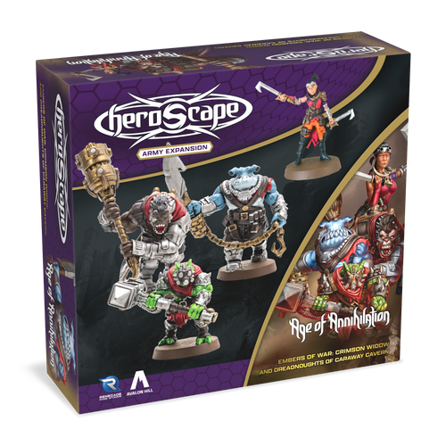 Heroscape: Crimson Widow & Dreadnoughts of Caraway Cavern Army Expansion 3D