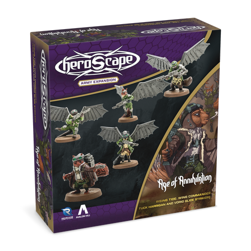 Heroscape: Rising Tide – Wing Commander Tuck Harrigan & Vorid Glidestrikers Army Expansion 3D