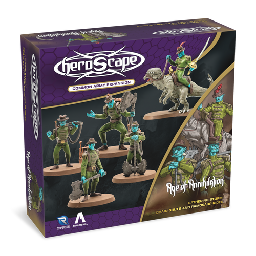 Heroscape: Chain Gruts & Ramosaur Rider Common Army Expansion 3D