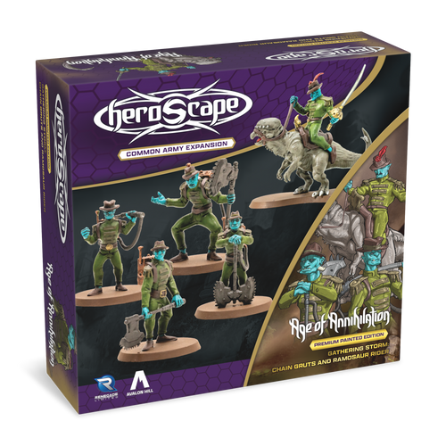 Heroscape: Chain Gruts & Ramosaur Rider Common Army Expansion Painted 3D